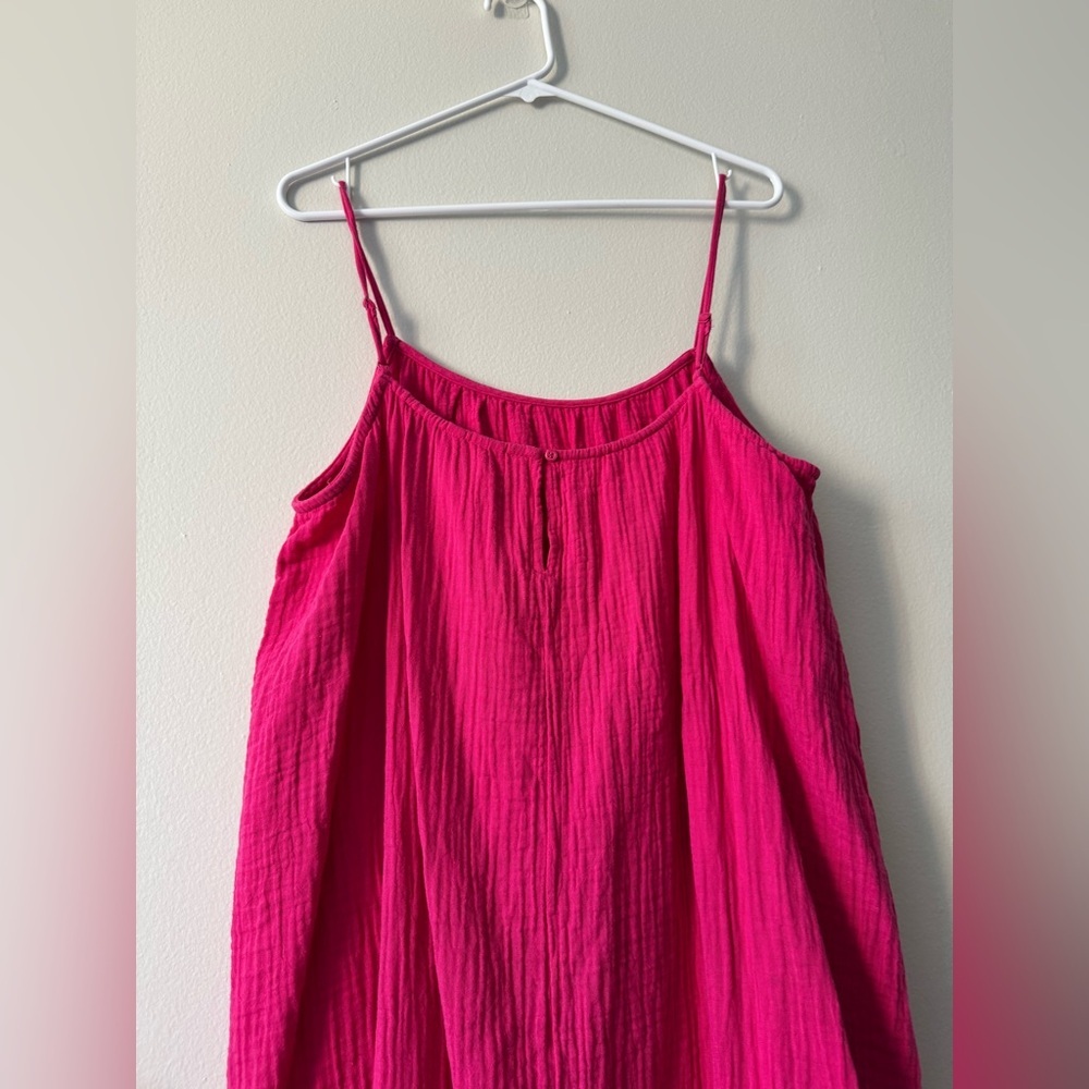 pink SLEEVELESS DRESS by H&M, 100% cotton, Size M - Picture 5 of 7